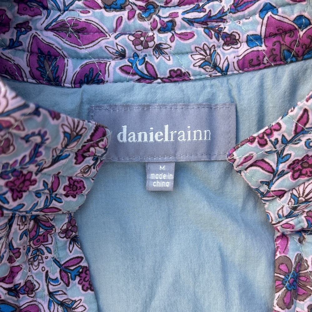 Daniel Rainn Floral Quilted Jacket - Pink and Blue Anthropologie - Picture 2 of 8